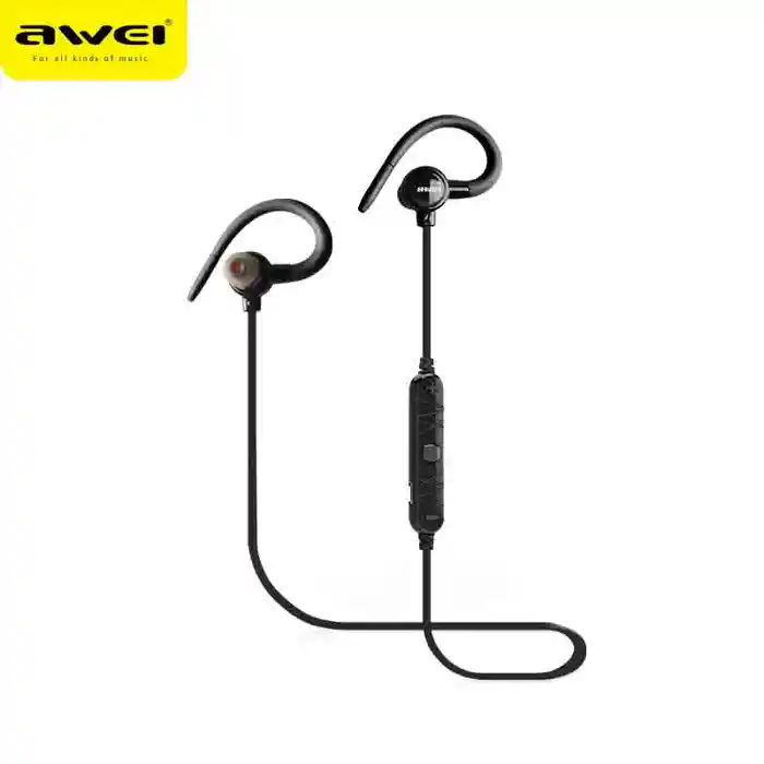 Awei A620BL Wireless Bluetooth Earphone Magnet Sports Ear-Hook Headphone with Microphone Noise Cancelling